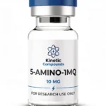Kinetic Compounds 5-Amino-1MQ 10mg crystalline NNMT inhibitor research chemical vial label