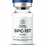 Kinetic Compounds BPC-157 10mg lyophilized research peptide vial label