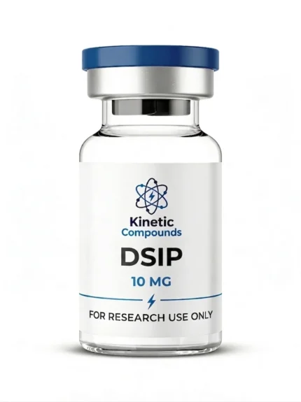 Kinetic Compounds DSIP Delta Sleep-Inducing Peptide 10mg lyophilized research peptide vial label