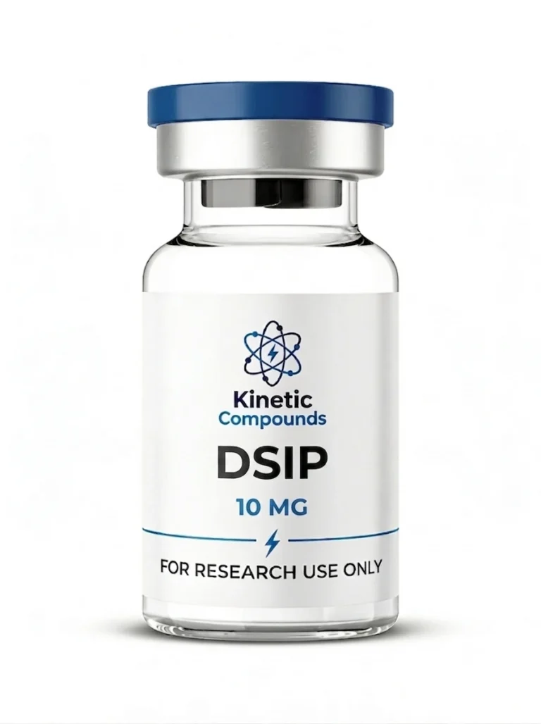 Kinetic Compounds DSIP Delta Sleep-Inducing Peptide 10mg lyophilized research peptide vial label