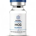 Kinetic Compounds HCG research-grade synthetic glycoprotein research compound vial label