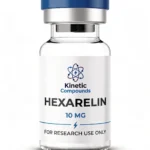 Kinetic Compounds Hexarelin 10mg lyophilized research peptide vial label