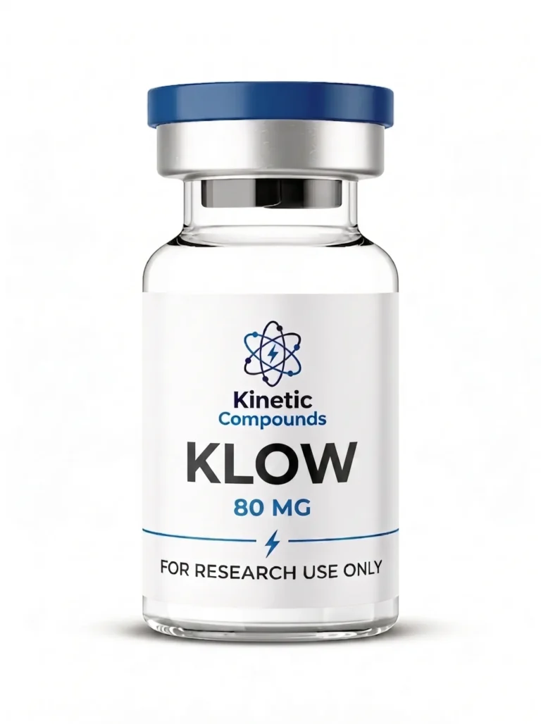 Kinetic Compounds KLOW Blend 80mg lyophilized multi-compound tissue repair research blend vial label