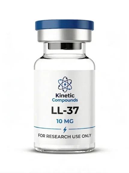 Kinetic Compounds LL-37 10mg lyophilized research peptide vial label