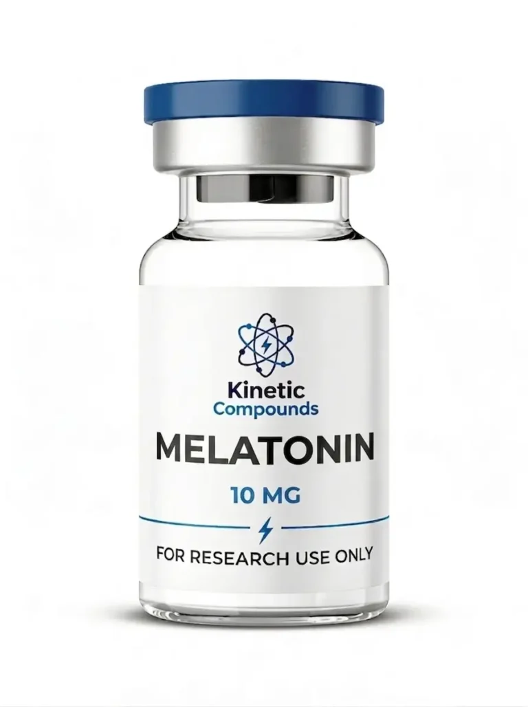 Kinetic Compounds Melatonin 10mg lyophilized research compound vial label