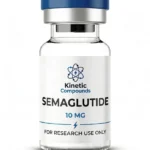 Kinetic Compounds Semaglutide 10mg lyophilized research peptide vial label