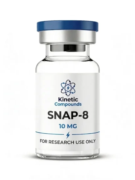 Kinetic Compounds SNAP-8 Acetyl Octapeptide-3 10mg lyophilized research peptide vial label