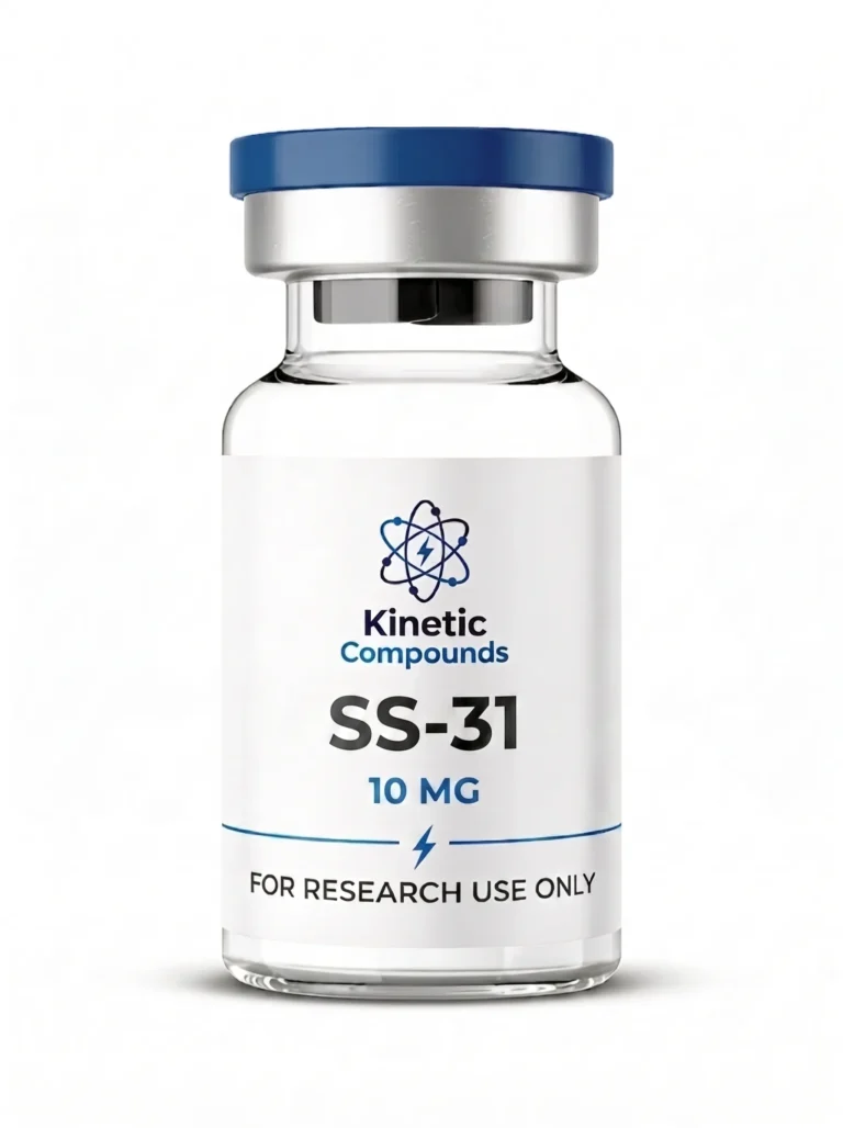 Kinetic Compounds SS-31 Elamipretide 10mg lyophilized mitochondrial research peptide vial label
