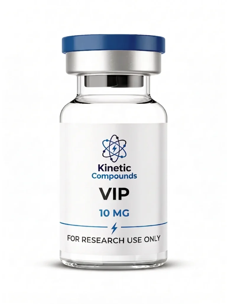 Kinetic Compounds VIP Vasoactive Intestinal Peptide 10mg lyophilized research peptide vial label
