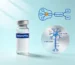 Kisspeptin research peptide vial with GPR54/GnRH-neuron signaling diagram and HPG-axis schematic on a periwinkle background.
