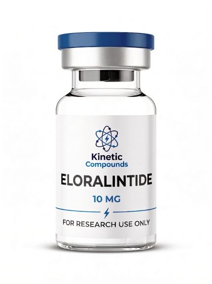 Kinetic Compounds Eloralintide 10mg lyophilized amylin analog research peptide vial label