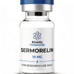 Kinetic Compounds Sermorelin 10mg lyophilized GHRH analog research peptide vial label