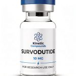 Kinetic Compounds Survodutide 10mg lyophilized GLP-1 glucagon dual agonist research peptide vial label