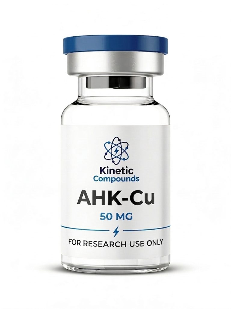 Kinetic Compounds AHK-Cu 50mg lyophilized copper peptide vial label