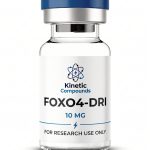 Kinetic Compounds FOXO4-DRI lyophilized senolytic research peptide vial label